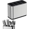 Esshogo Portaposate e Scolaposate Acciaio, Scolaposate con Fondo, Portautensili Cucina