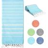 Sarsumir Telo Mare Grande 90x180cm Rapida Asciugatura, Asciugamano da Spiaggia per Palestra Viaggi Campeggio Sport Spa Yoga Piscina, per Donne Uomini Adulti Bambini, Azzurro