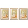 Furforstk cornice 15x20 3 pezzi cornici foto multiple da parete, cornice foto 15x20, cornici per quadri, portafoto, cornici foto per 15x20 cm Foto e Quadri - Tende da Parete o da Tavolo (Giallo)