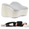 ESSE ERRE LIFE Cuscino Ginocchia per Dormire in Memory Foam, Grigio e Bianco - Supporto Ergonomico per Gambe e Fianchi