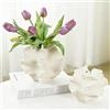 SUKIYPO Set di 2 Vasi in Ceramica, Moderni per Nordici, Vasi, Decorazione Estetica per Casa, Soggiorno, Ufficio, Fattoria, Tavolino da Caffè, Beige