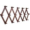 Qiannhee Appendiabiti da Parete Design Legno Attaccapanni da Muro Moderno con 16 Ganci de Parete Fisarmonica Vintage Appendiabiti Estensibile per Parete Ingresso Soggiorno Camera da Letto, 80cm 100cm