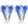 Mina Heal Set di 2 angeli custodi in cristallo opalite, formato tascabile, autoportante