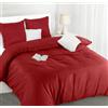 Utopia Bedding Copripiumino Matrimoniale 260x240 - Microfibra Copripiumino 260x240cm + Federe 65x65cm (Rosso)