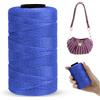 LEREATI Cordino per Borse Uncinetto Piatto Filo Macrame 1mm x 230m Macrame Corda Colorata Cordoncino per Borse a Uncinetto, Arazzo da Parete, Acchiappasogni, Fai da Te (Blu Reale)