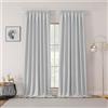 Joydeco Tende Oscuranti per Interni con Fettuccia 2 Pezzi L 140 x A 245 CM, Tende Termica Isolante Freddo e Caldo per Finestra Binario Camera da Letto e Soggiorno, Grigio Biancastro