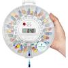 TabTime distributore di pillole automatico (istruzioni in italiano) con coperchio trasparente bloccabile, 6 timer al giorno. Ideale per anziani e pazienti affetti da Alzheimer/demenza senile