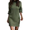 Générique Vestito a maglia da donna, invernale, a maniche lunghe, a maglia, sexy, a collo alto, tinta unita, elegante, a collo alto, caldo, a collo alto, #30402, L