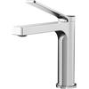 EMKE Rubinetto da bagno cromato con aeratore, miscelatore per lavabo in ottone massiccio, cartuccia ceramica, installazione facile, risparmio d'acqua, 195 x 173 x 46 mm