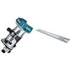 Makita DRT50ZJX2 - Fresatrice/Rifilatore 18V, 3 basi, Senza batterie + Makita 194368-5 - Guia de carril de 1.4 m para sierras circulares y de incision