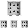 4Box, Side, Presa da Incasso Multistandard 1 Shuko + 2 Bipasso, Compatibile con Bticino Matix, 250 V, Bianca (Confezione da 4)