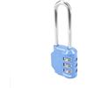 Ferrestock FSKCAN329BL Lucchetto a combinazione numerica con 3 cifre, per bagagli, armadietti da palestra, arco lungo 55 mm, realizzato in zinco e arco in acciaio, colore: blu