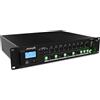 Audibax Zone 240BT - Amplificatore Audio per Più Zone - Potenza in Uscita 240W - Ingressi Cavo Multipli - Mixer Audio con Connessione Bluetooth, USB e SD - Alimentazione Phantom