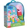 Liscianigiochi Lisciani Giochi Maiale Peppa Pig Zainetto Costruzioni Baby 36 Pezzi, Multicolore, 82674
