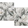 DRW Quadro Tela di Tulipani Dipinto a Mano in Bianco, 60 x 3 x 80 cm, Medidas: 60x3x80cm