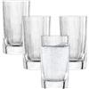 SCHOTT ZWIESEL Bicchiere Allround Fave (set da 4), bicchiere moderno per long drink e acqua con rilievo scanalato e intagli, bicchieri in cristallo lavabili in lavastoviglie (art. 124300)