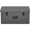 Enders® Scatola in alluminio Toronto XXL Grey, 130 litri, scatola in alluminio 1 mm di spessore, impermeabile, impilabile, scatola in alluminio, scatola in metallo, con coperchio, utilizzabile come
