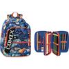 Comix ULTRA BRIGHT - Zaino Scuola con Pannello Scrittura Led Personalizzabile e Astuccio Scuola con Set Completo con Cancelleria, Ideali per la Scuola Elementare o Media