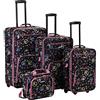 Rockland Set di quattro valigie, Pace, Taglia unica, Set di valigie verticali espandibili Softside alla moda