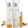 GK Hair Global Keratin Shampoo idratante e balsamo, 100 ml, con olio di argan, 10 ml, per capelli secchi, danneggiati, riparati e crespi, senza solfati, senza parabeni