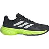 adidas CourtJam Control 3 Clay Tennis Shoes, Scarpe Uomo, Carbon/Zero Met./Lucid Lemon, 48 2/3 EU