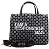 V73 V°73 Responsibility Logo, Borse a Mano Unisex-Adulto, Nero, Taglia Unica