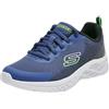 Skechers Scarpe da Ginnastica Microspec II Vovrix, da Bambino, Navy Tessile Sintetico Nero Lime Trim, 10.5 UK Child
