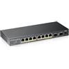 Zyxel Switch Unmanged PoE+, 10 porte Gigabit, [8 porte con 130 watt Budget] - design senza ventole [GS1100-10HP]