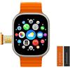 XINDADA 2024 HOT HW ULTRA 2 CALL 2.02 Inch AMOLED GPS 4G SIM Smartwatch Dual Camera Wifi 2GB Ram 16GB ROM Download APP Game Android Smart Watch Support SIM Ca (Add B+O Ocean)
