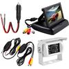 Frenkbox Kit retromarcia per Camper Telecamera Senza Fili Wireless Monitor 4,3 richiudibile PREASSEMBLATO con Adattatore accendisigari Incluso