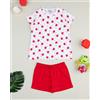 Prénatal Pigiama bimba bianco/rosso fragole