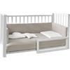 italbaby Letto infinito bianco c/tessile muslin sabbia - Italbaby