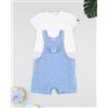 Prénatal Completo estivo neonato t-shirt e salopette