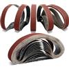 SenmaiTools Senmai Tools 15 Pezzi Nastri Abrasivi 30 x 533 mm Nastro Abrasivo 3 X 40 80 120 150 240 grana, Carta Vetrata Professionali per Levigatrice a Nastro, per Metallo, Legno, Vernice