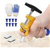 ZRHXG Tagliapiastrelle manuale taglivetro Tile Glass Cutting Tool 2 in 1 utensile da taglio con 3 lame in acciaio al tungsteno, 8 piedini di contatto per casa fai da te vetro per finestre, specchi