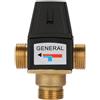 Telituny Valvola termostatica a 3 vie, DN20 G3/4, valvola termostatica in ottone, da -35 a 60°, valvola termostatica per scaldabagno solare, controllo della temperatura dell'acqua, riscaldamento a