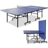 ZERRO Tavolo Ping Pong Pieghevole Interno, MDP spesso 15 mm, 274 * 152.5 * 76cm, Dimensioni Standard Internazionali, con Rete, Nero