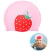 APOMOONS cuffia piscina bambino, cuffia da nuoto estensibile, cuffia piscina donna capelli lunghi e corti, cuffia da nuoto in silicone impermeabile per bambini da 6-14 anni (rosa)