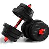 CCLIFE 2in1 Manubri Palestra Regolabili Set di Manubri Pesi Plestra Manubri Pesi Fitness 20 30 40kg-ZERRO