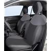 Cora manufacturing Coprisedili anteriori personalizzati Fiat 500X e 500L tess. antracite/grigio piombo