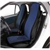 Cora manufacturing Coprisedili anteriori personalizzati Smart Fortwo tess. misto cotone blu/nero