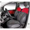 Cora manufacturing Coprisedili anteriori personalizzati Fiat Panda 12 tess. misto cotone quadri grigio/rosso