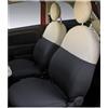 Cora manufacturing Coprisedili anteriori personalizzati Fiat 500 07 tess. misto cotone grigio/panna