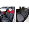 Cora manufacturing Serie completa coprisedili personalizzati Fiat Panda 12 4 posti post. intero tess. misto cotone quadri grigio/rosso