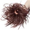 SEGO Chignon Elastico con Capelli Ricci Finti Extension Spettinato XXL Hair Magic Bun Carina 45g Coda Finta Treccia - Castano Ramato Scuro