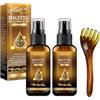 Carreneu Biotina, spray per la crescita dei capelli, biotina, siero per la crescita dei capelli, biotina, per la crescita dei capelli, per tutti i tipi di capelli, adatto con 1 pettine da massaggio (30 ml)