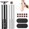 Leiortufa Pedicure Elettrico, Calli Piedi Rimozione Lima Elettrica, Set ricaricabile di eliminatore elettrico di calli con lime intercambiabili, 6 velocità per talloni screpolati, calli, pelle morta (Nero)