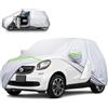 MRWiZMS telo Copriauto per smart fortwo W451 W453 2016-2024, Telaio antivento con porta cerniera, tessuto Oxford DuPont.