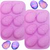 YXHZVON 2 Pezzi Stampo per Cioccolatini Pasquali, 6 Cavità Pasqua Stampi con Forme Uova e Coniglietto, Stampo in Silicone per Caramelle Pasquali per Cioccolatini Caramelle Gelatine