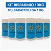 AQUAVANT Cloro Shock Dicloro Granulare 10 kg - Kit Risparmio con 10 Barattoli da 1 kg